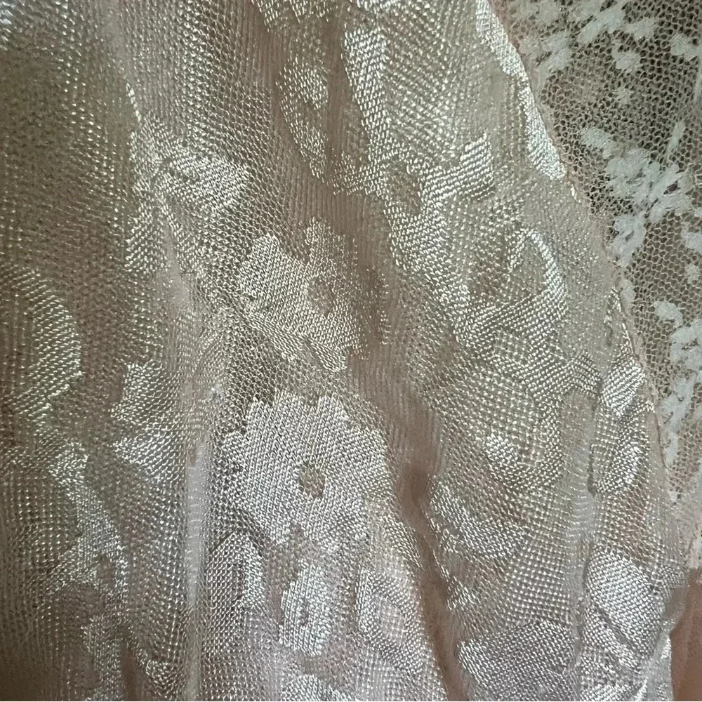 Vintage Pandora Lingerie By Chic Peach Lace‎ Babydoll Chemise Camisole Size M